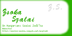 zsoka szalai business card